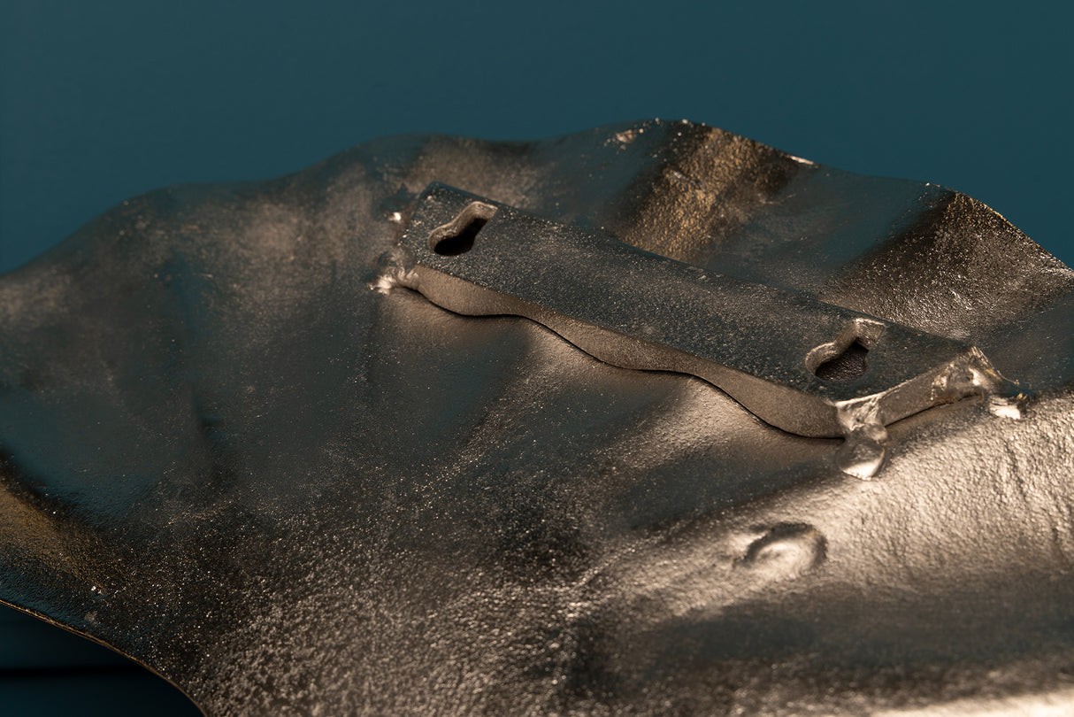 Wall decoration candleholder GINKGO silver