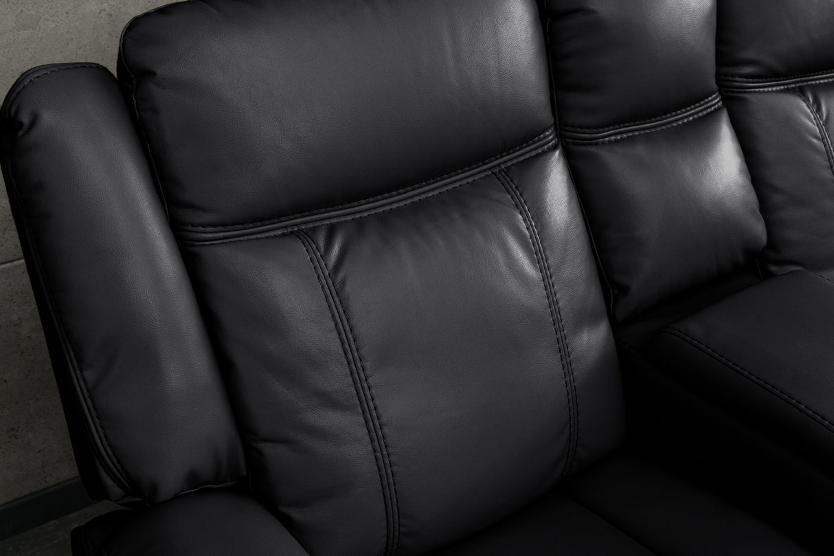 Cinema armchair HOLLYWOD 5-seater artificial leather black