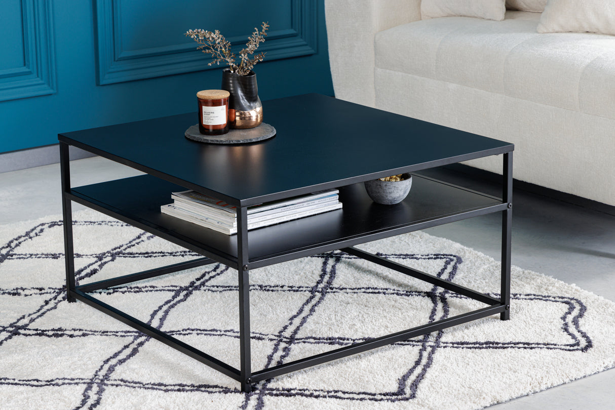 Couchtisch DURA STEEL 70cm pulverbeschichtetes Metall schwarz