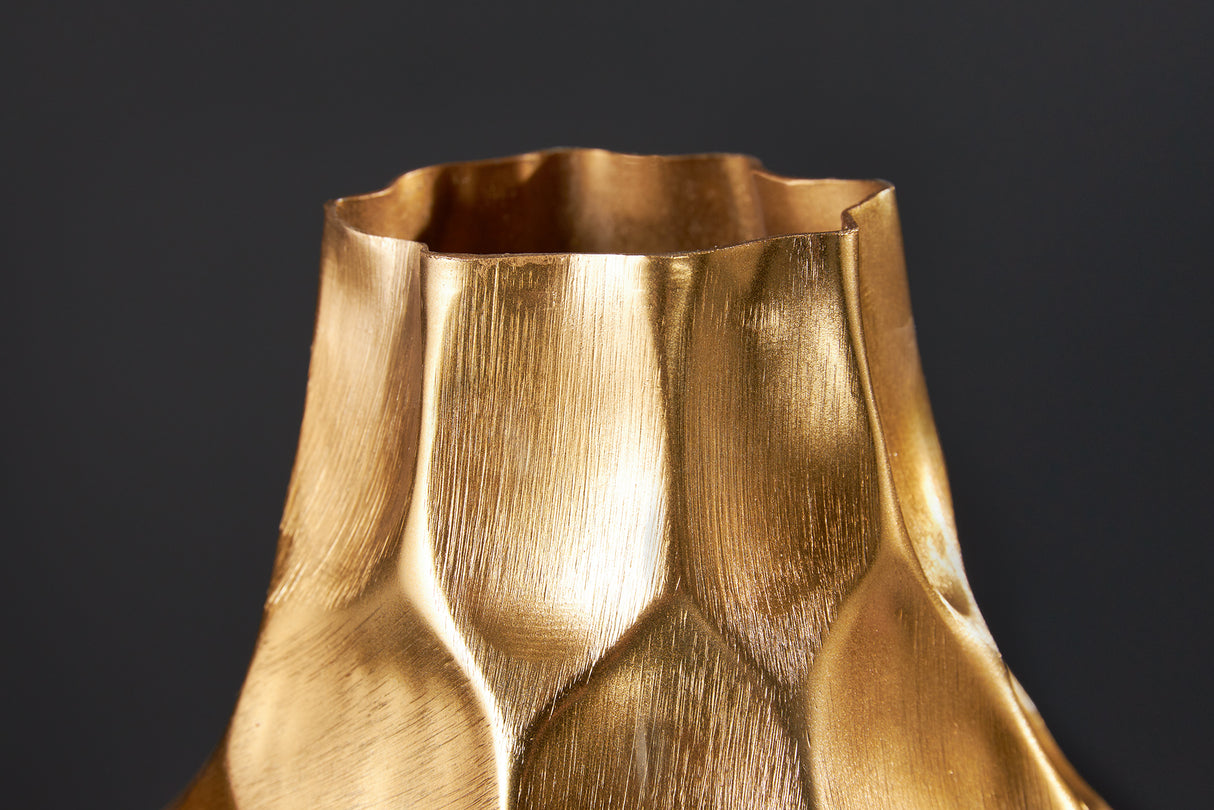 Vase ORGANIC ORIENT 45cm mit Hammerschlageffekt gold