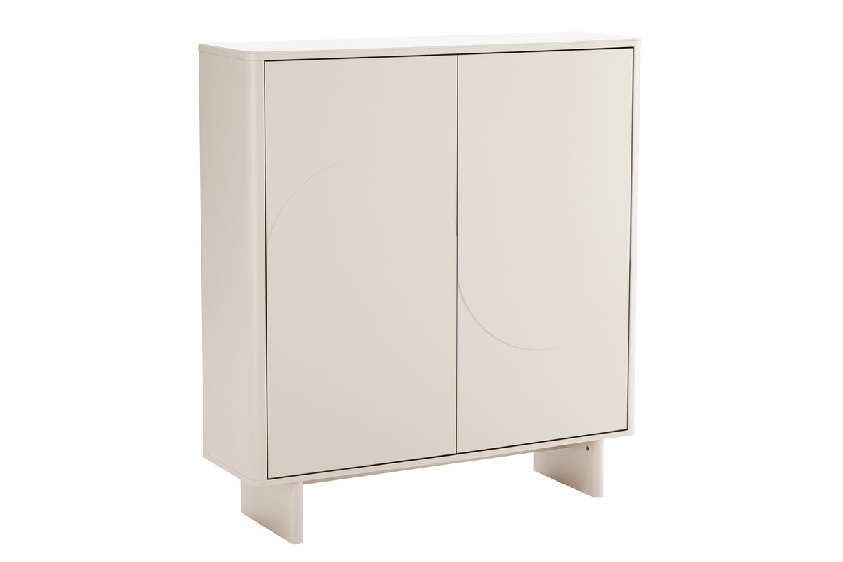 Highboard SAVOY 130cm 3D w/ white marble ceramic top