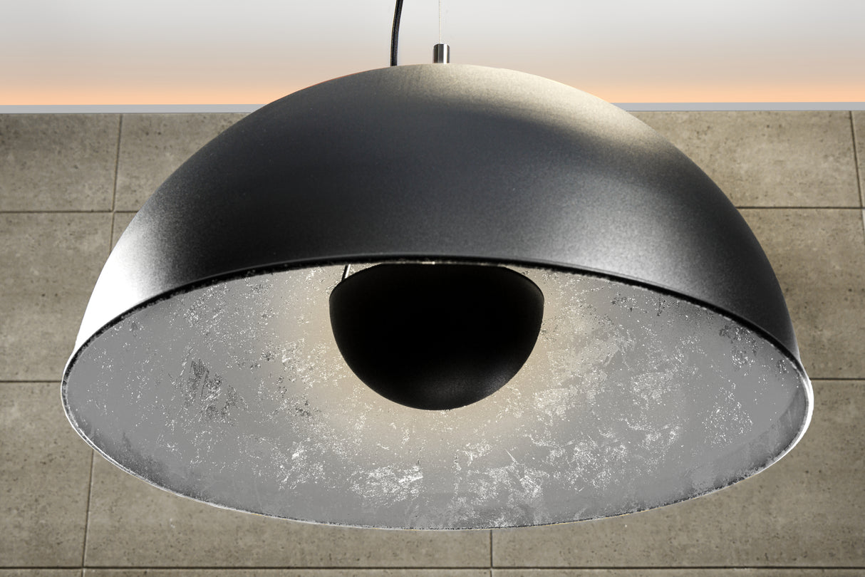 Pendant lamp STUDIO 55cm black silver
