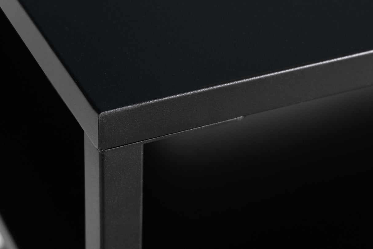 Couchtisch DURA STEEL 70cm pulverbeschichtetes Metall schwarz