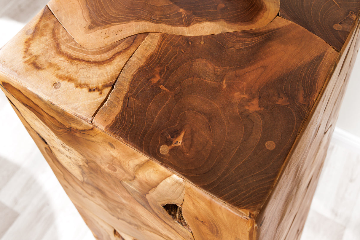 Dekosäule TRIBAL 110cm Teakholz naturbraun