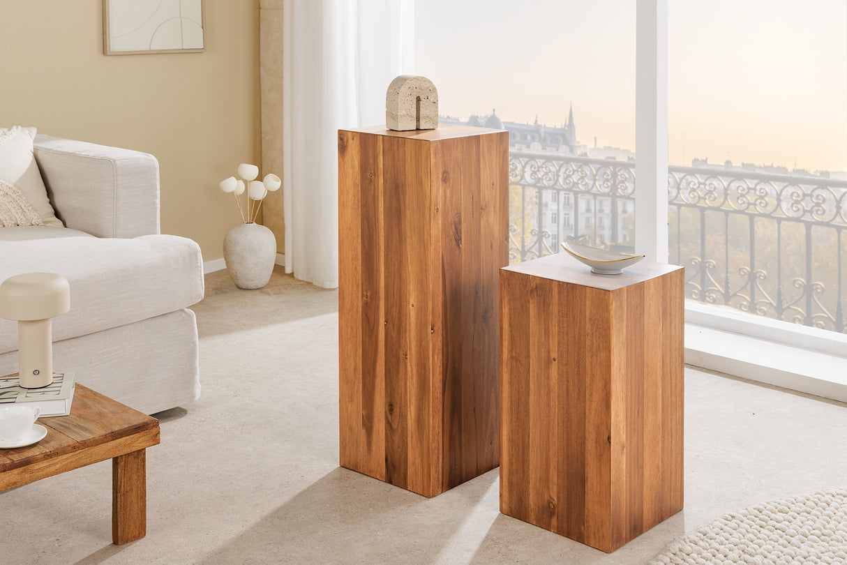 Decoration pillar COLUMNA 50cm acacia natural brown