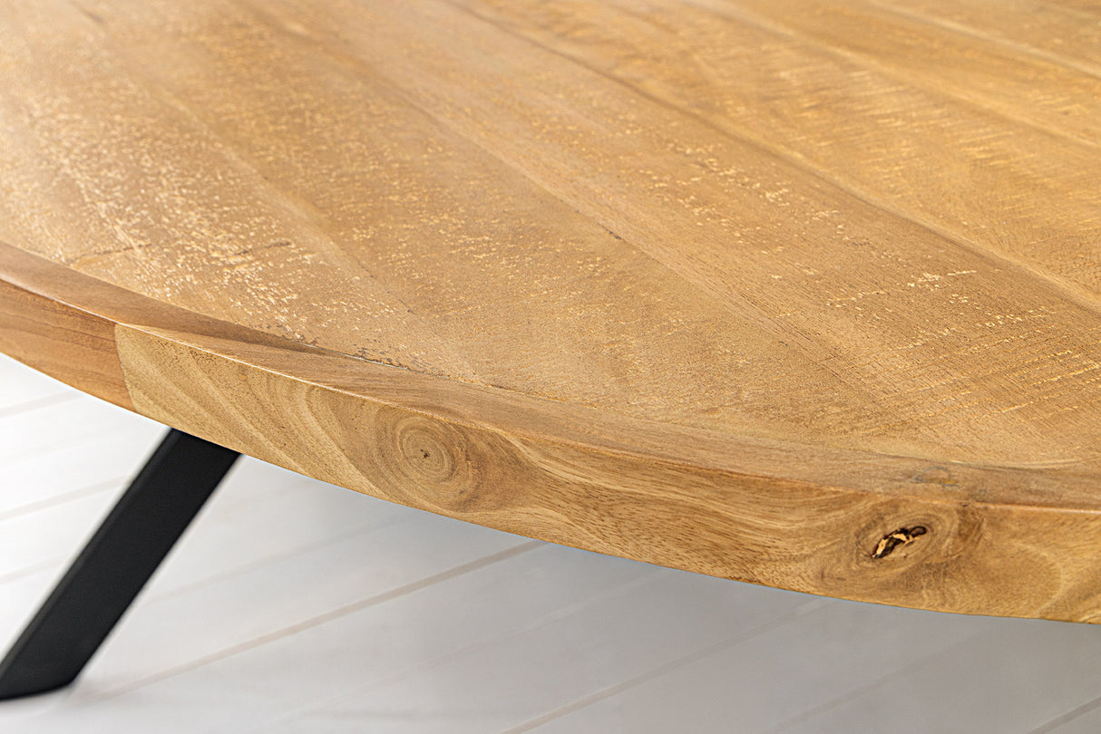 Esstisch GALAXIE 240cm oval Mangoholz naturbraun