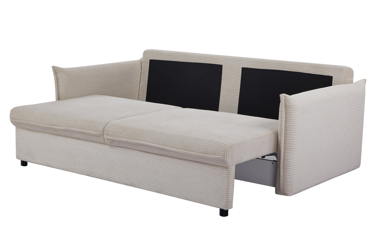 Sofa bed APARTMENT 215cm 3-seater cord beiger