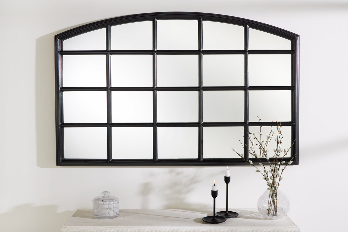 Wandspiegel PARIS 120cm Paulownia Holz schwarz