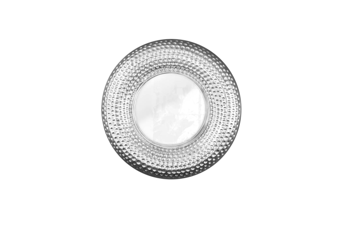 Wandspiegel ORIENT 60cm Hammerschlageffekt silber