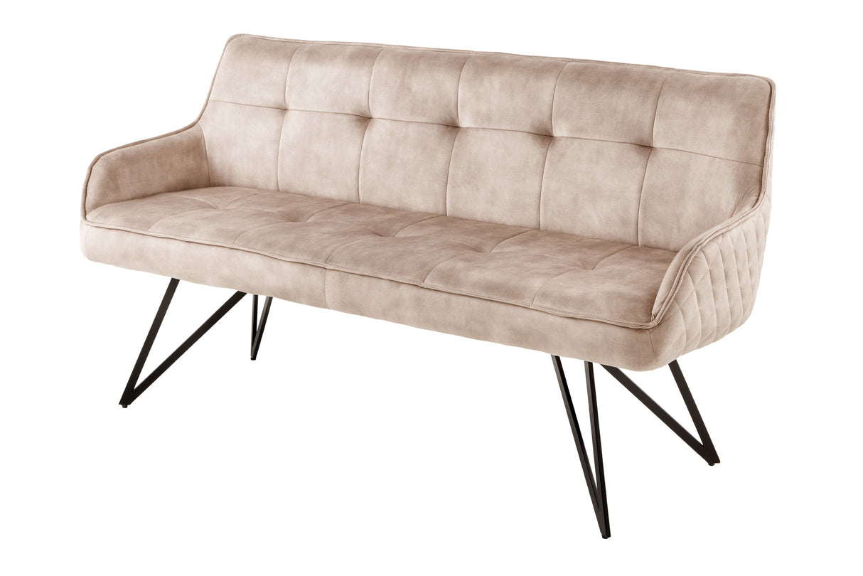 Bench EUPHORIA 160cm velvet champagne greige
