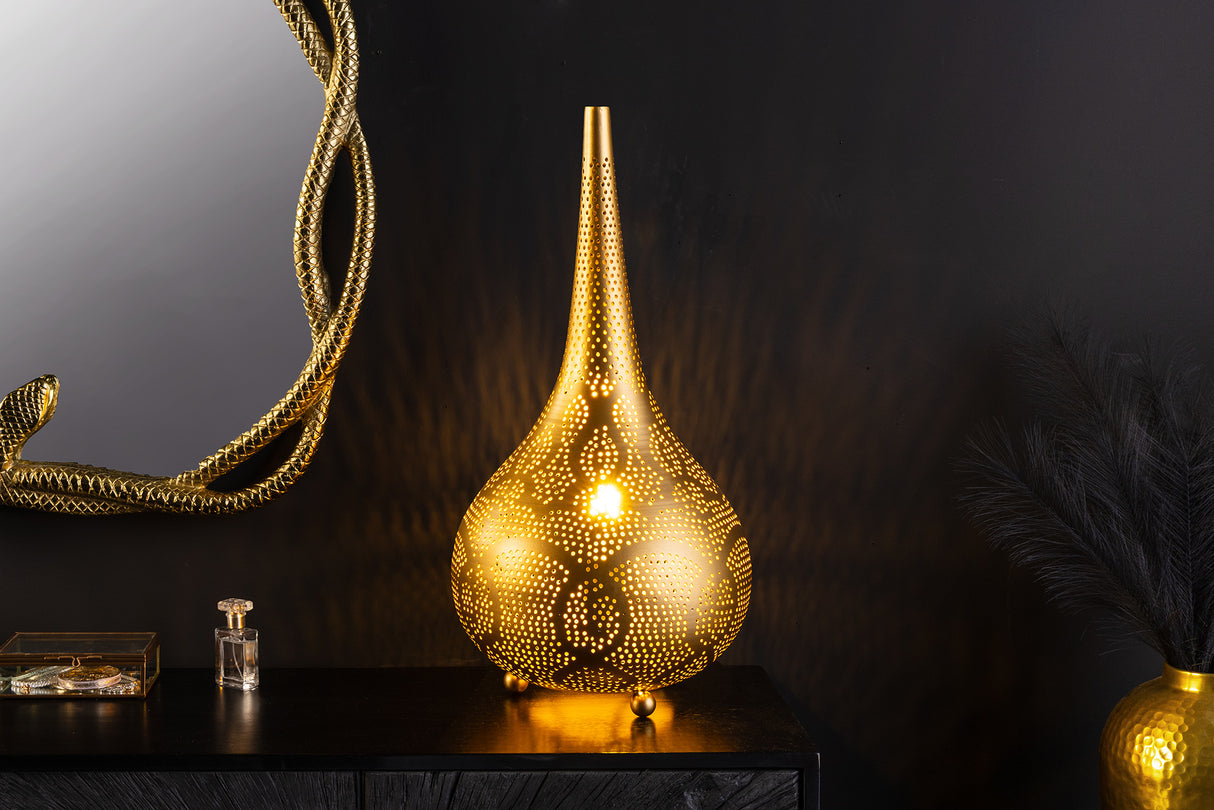 Floor lamp ORIENT LIVING 50cm iron w/ gold decor