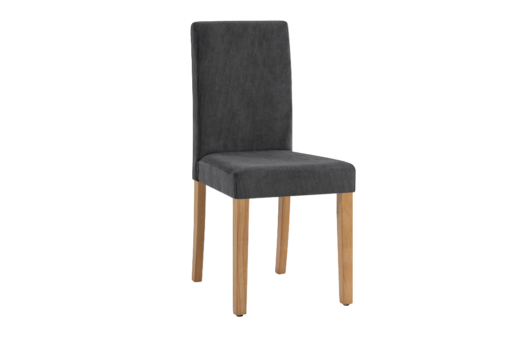 Chair GENUA cord grey w/ rubberwood legs