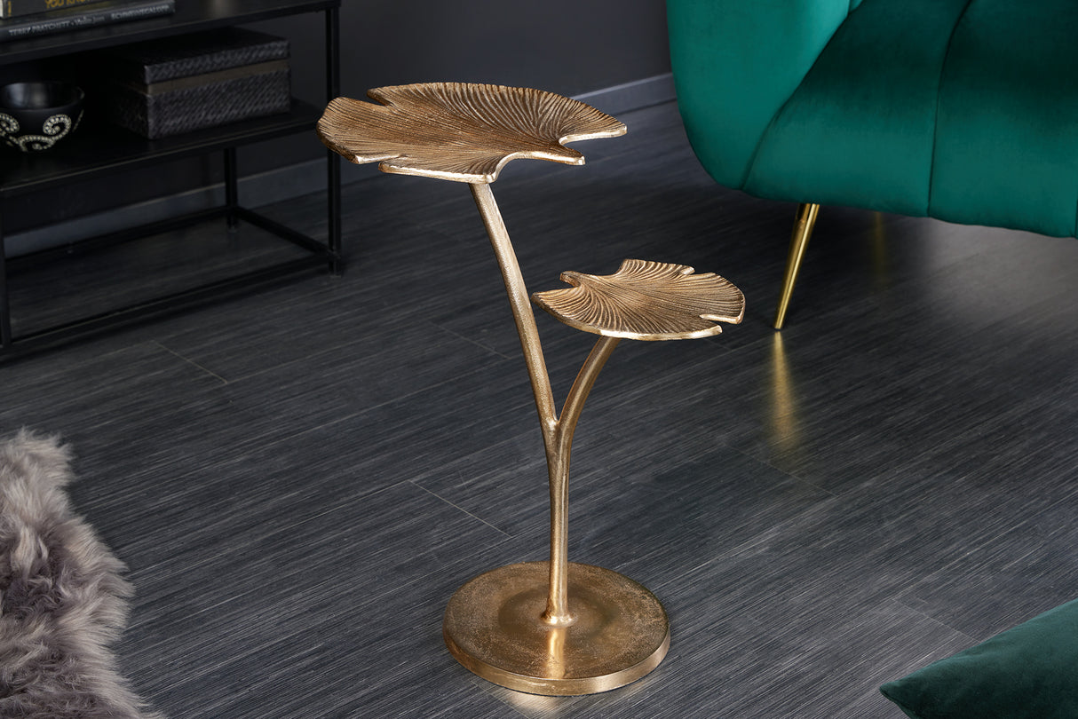 Beistelltisch GINKGO LEAVES 55cm gold
