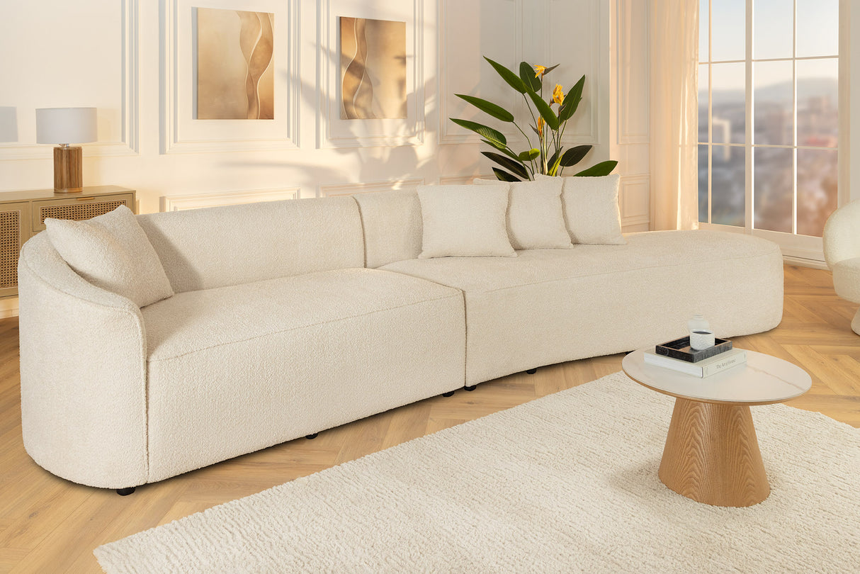 Sofa ATELIER L 330cm 3-seater XXL bouclé beige