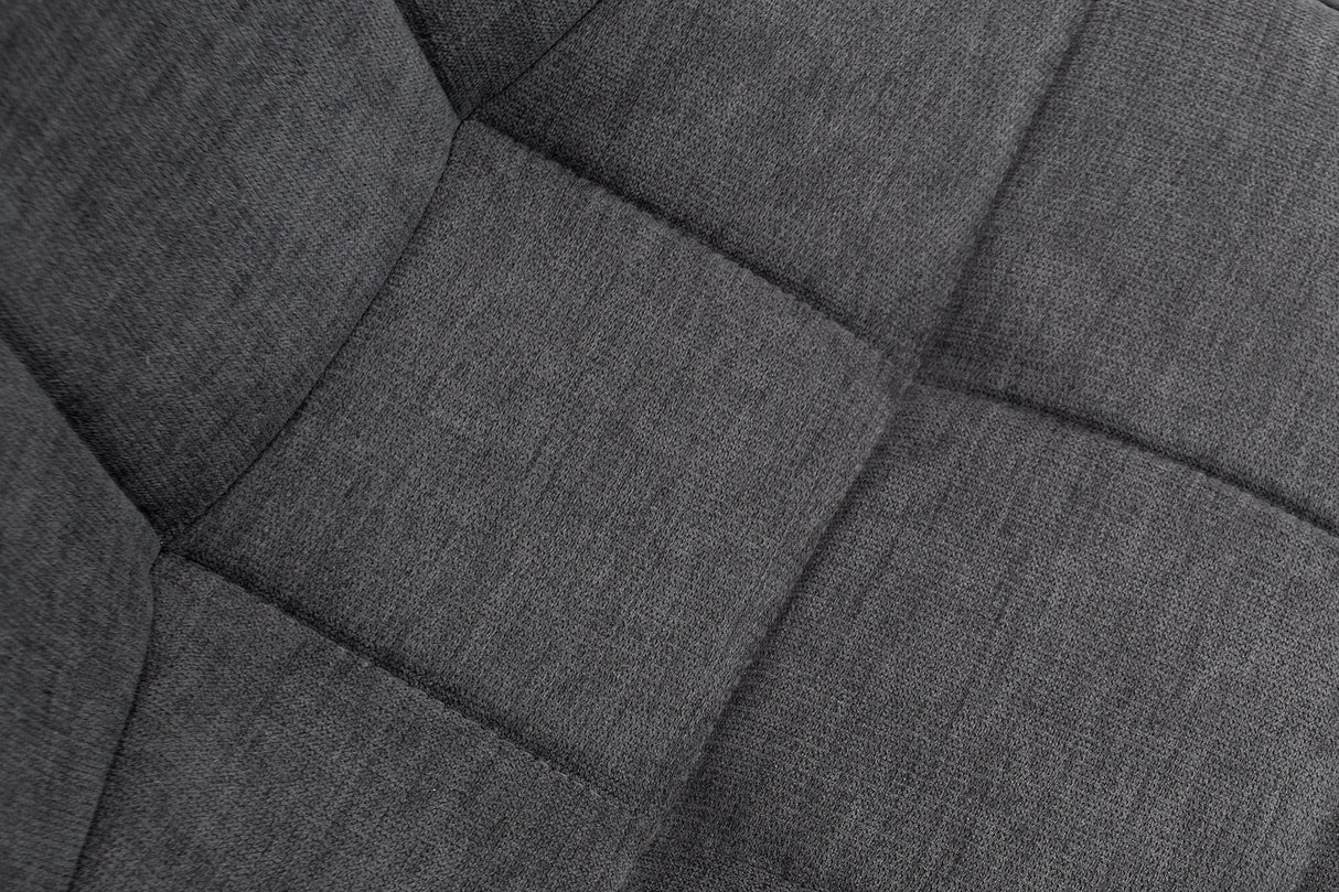 Cantilever chair MIAMI flat woven fabric vintage dark grey