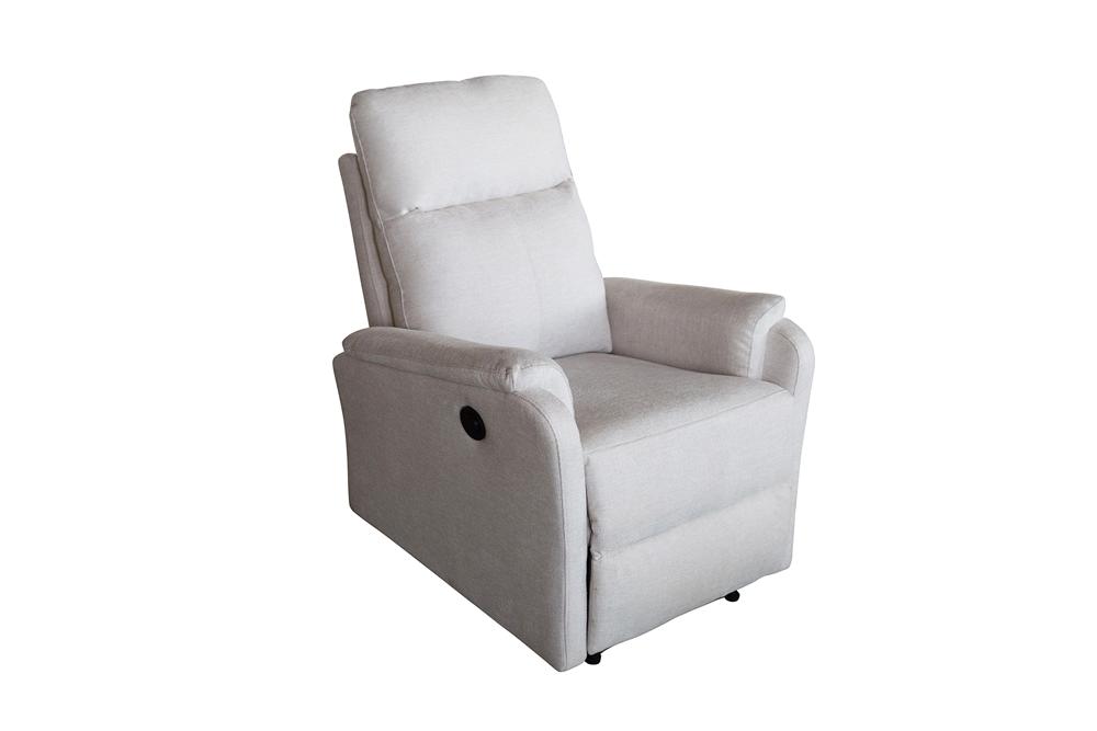 Cinema armchair HOLLYWOOD electrically adjustable textured fabric beige
