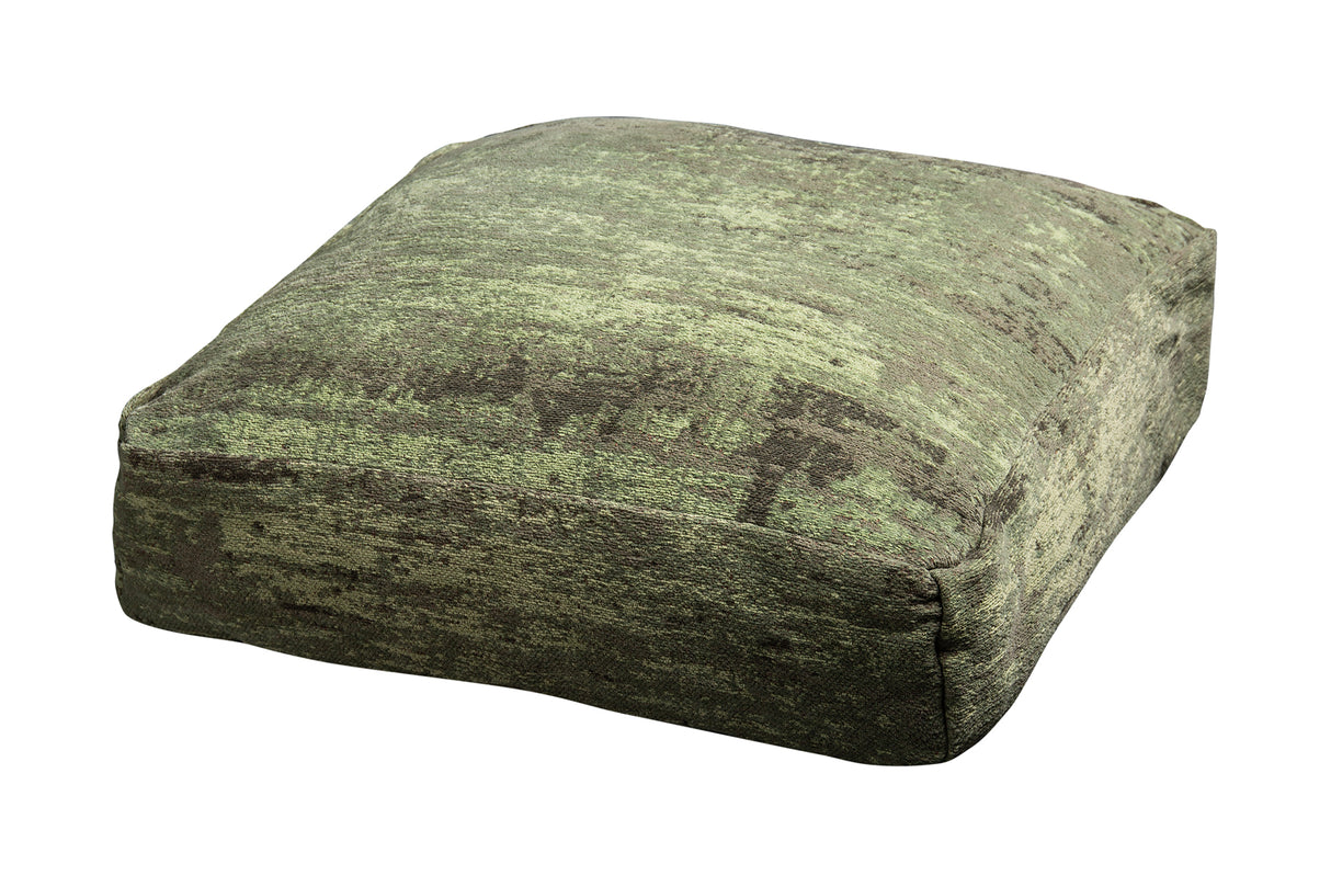 Floor cushion MODERN ART 70cm flat woven fabric green