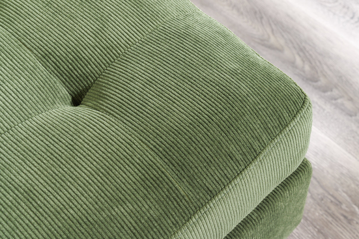 Corner sofa STOCKHOLM 220cm 3-seater cord green