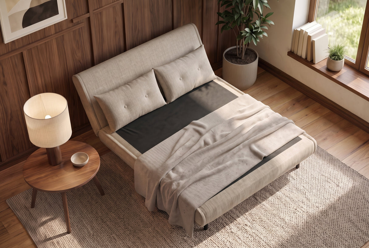 Sleeping chair SMART MULTIFUNCTION 140cm velvet champagne