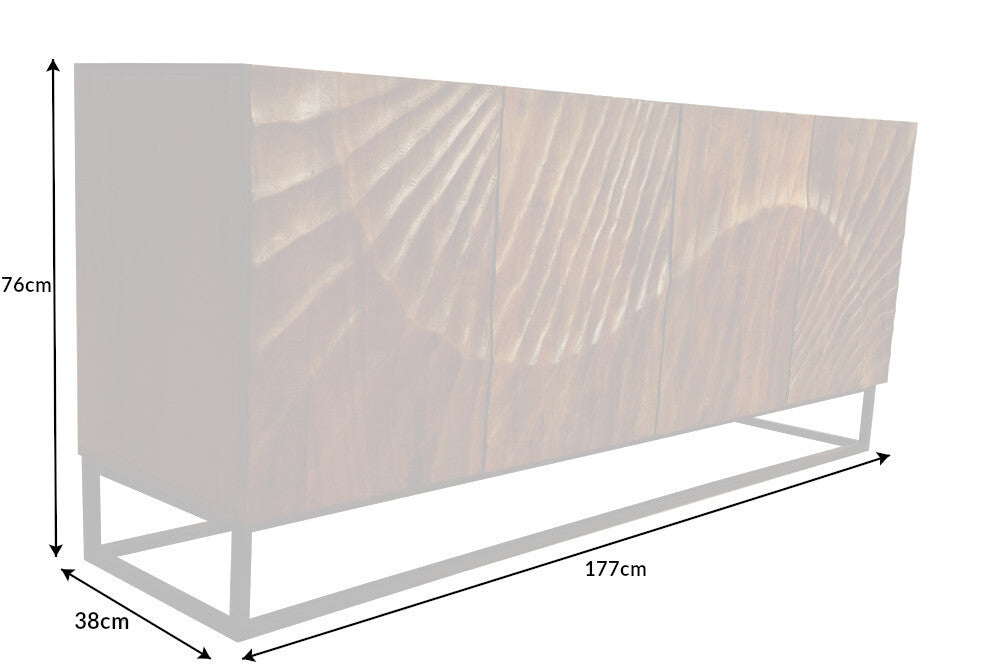 Sideboard SCORPION 180cm 3D mango brown