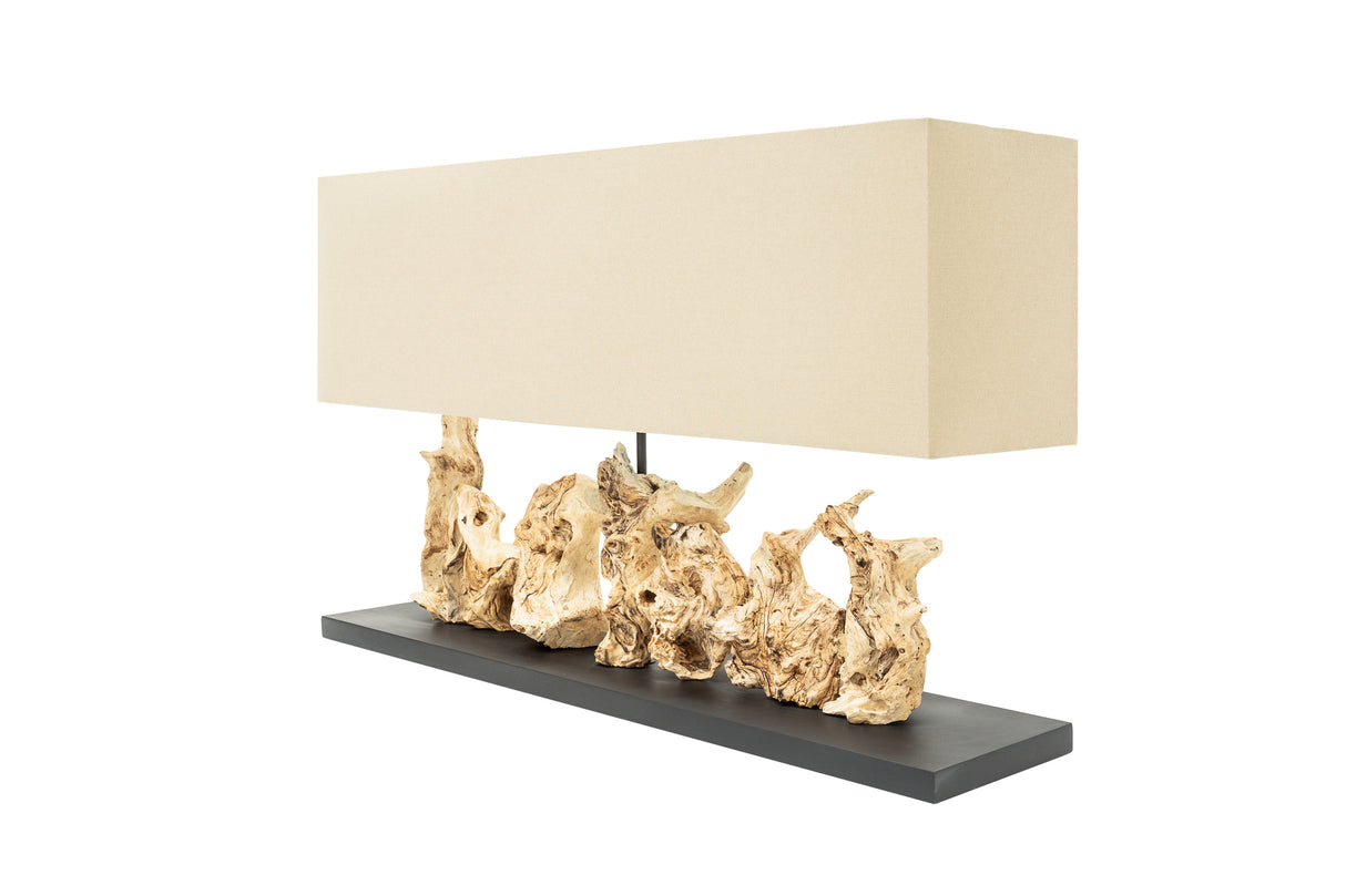 Table lamp PURE UNIQUE 80cm driftwood linen shade beige