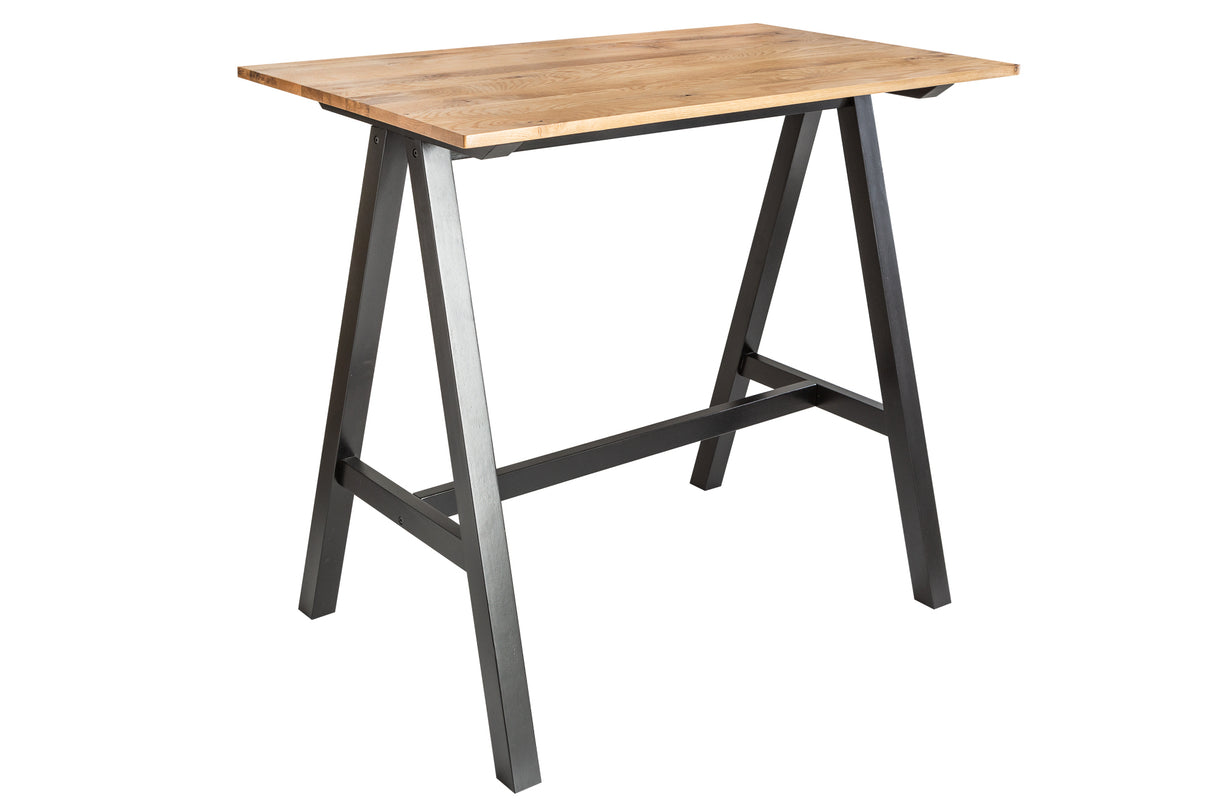 Bar bistro table CASTLE 120cm wild oak natural in industrial style