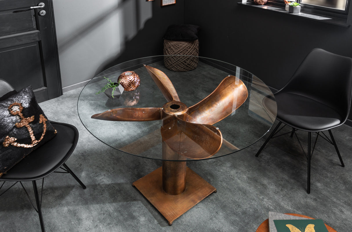 Glasplatte Ø 105cm rund für Esstische 8mm Hartglas
