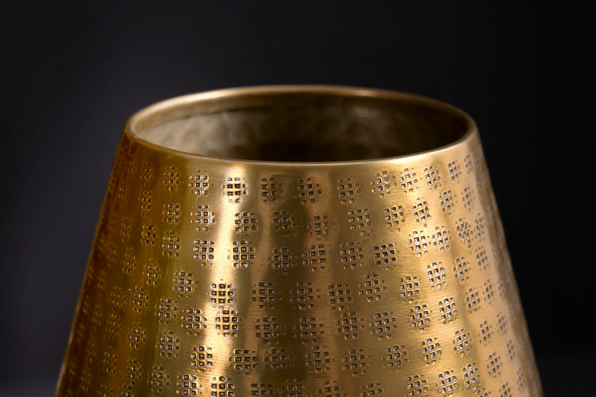Vase ORIENT 50cm with hammer stroke effect gold