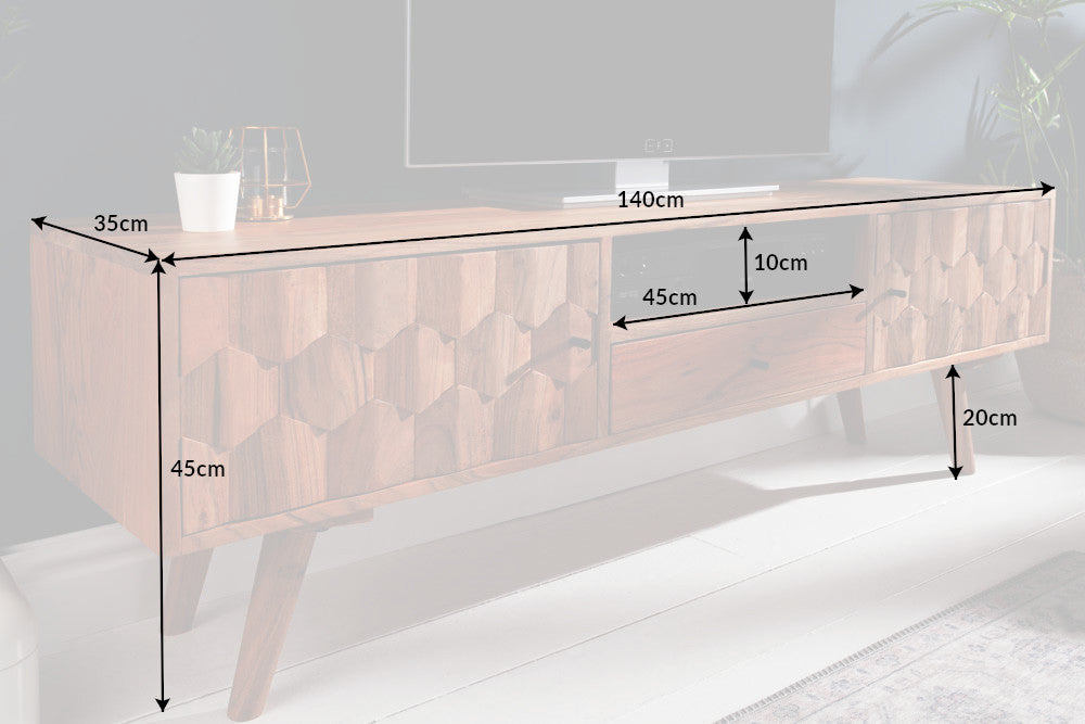 TV-Board MYSTIC LIVING 140cm acacia wood