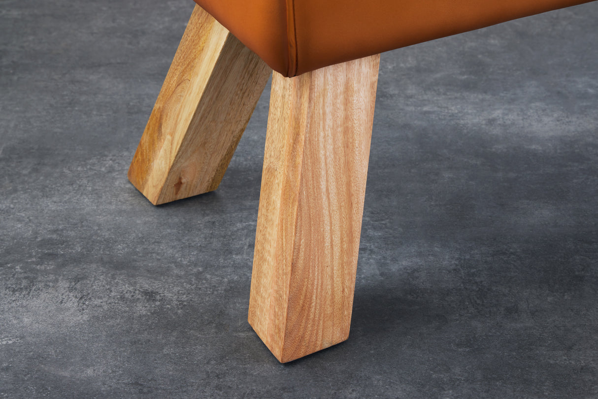 Sitzbank TURNBOCK 100cm Echtleder cognac braun