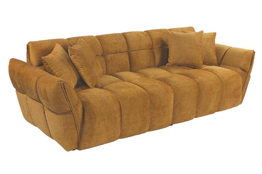 Sofa CLOUD 260cm 3-seater XXL vogue velvet mustard yellow