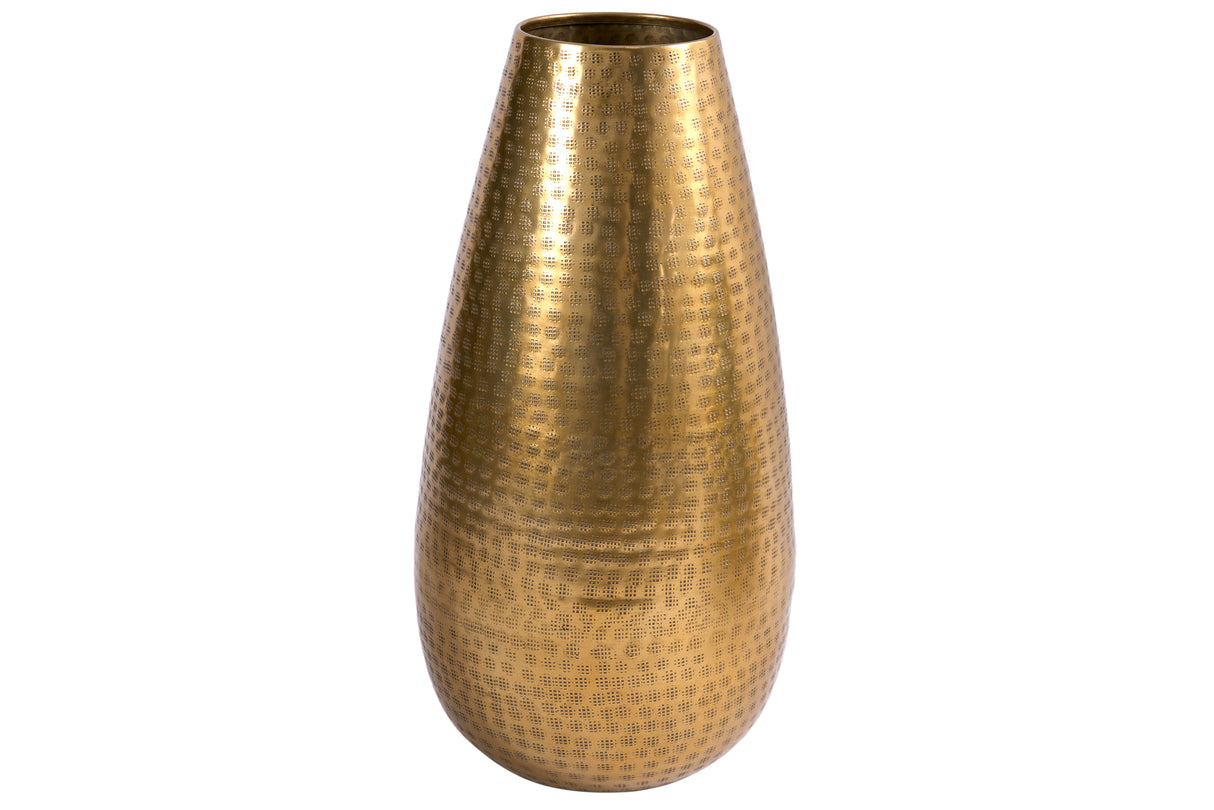 Vase ORIENT 50cm with hammer stroke effect gold