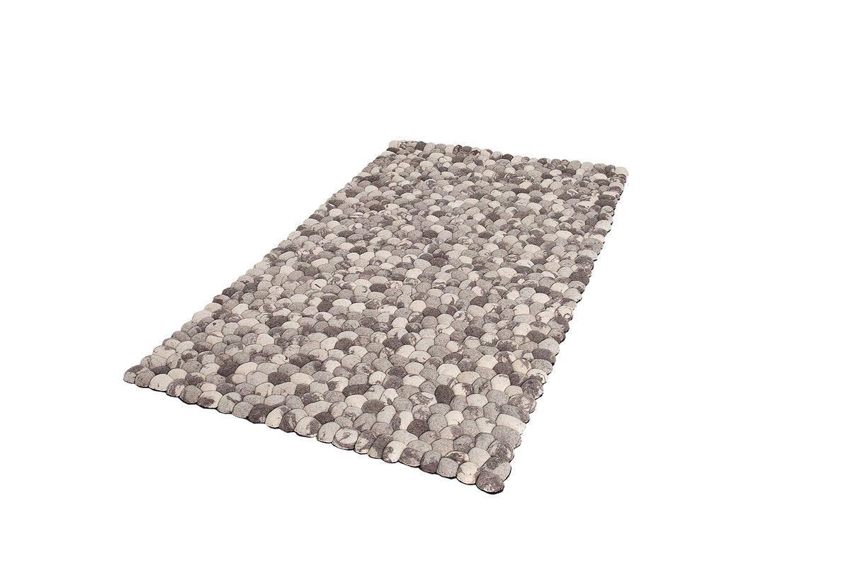 Carpet ORGANIC LIVING 200x120cm wool felt grey