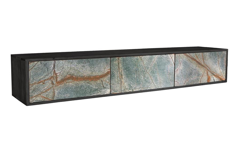 TV-Lowboard MOUNTAIN SOUL 160cm hängend Akazie Natursteinoptik schwarz