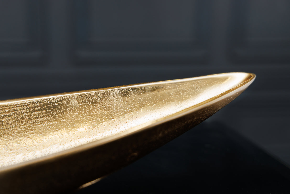 Decoration bowl GOLD LEAF 80cm antique gold aluminium