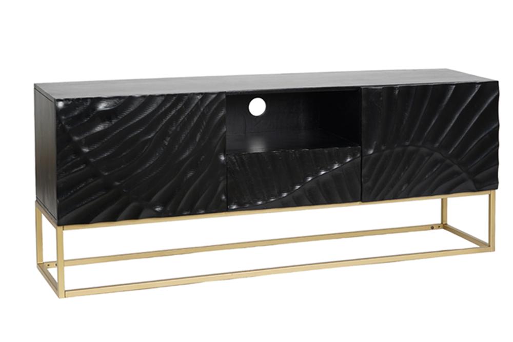 TV-Lowboard SCORPION 160cm 3D mango wood black