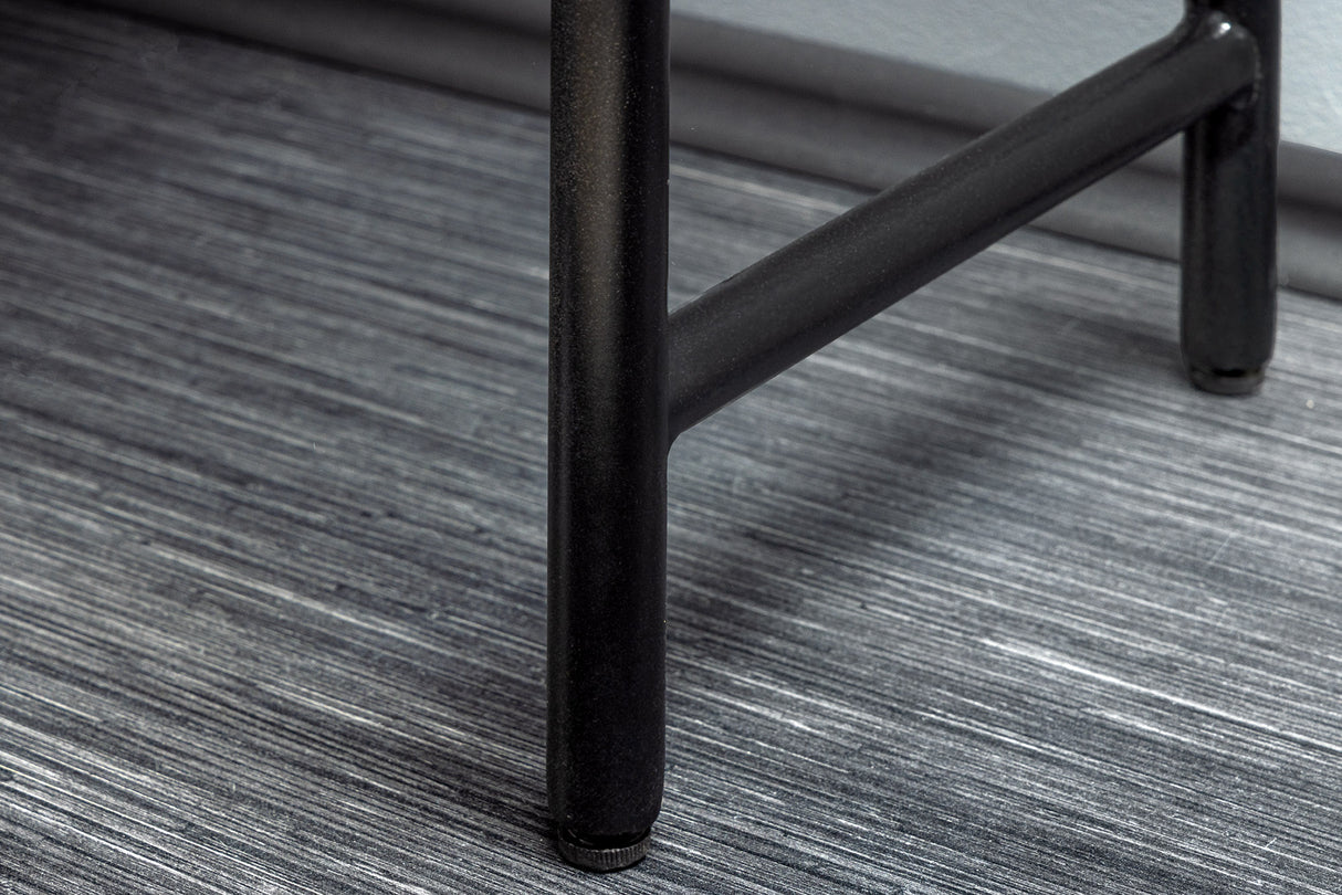 Highboard LION 140cm 3D mango wood white frame black