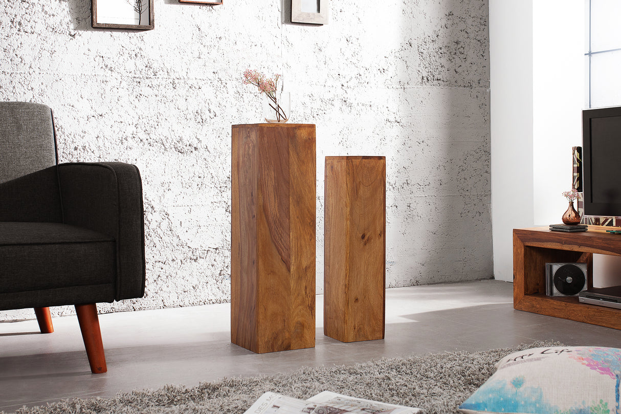 Decoration pillar MAKASSAR 60-80cm set of 3 sheesham