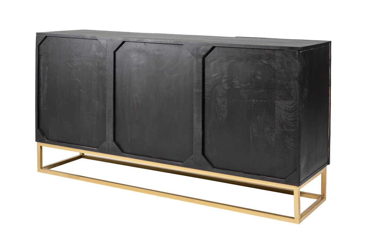 Sideboard SCORPION 140cm 3D mango schwarz