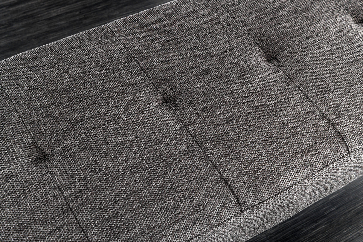 Bench BOUTIQUE 100cm textured fabric grey