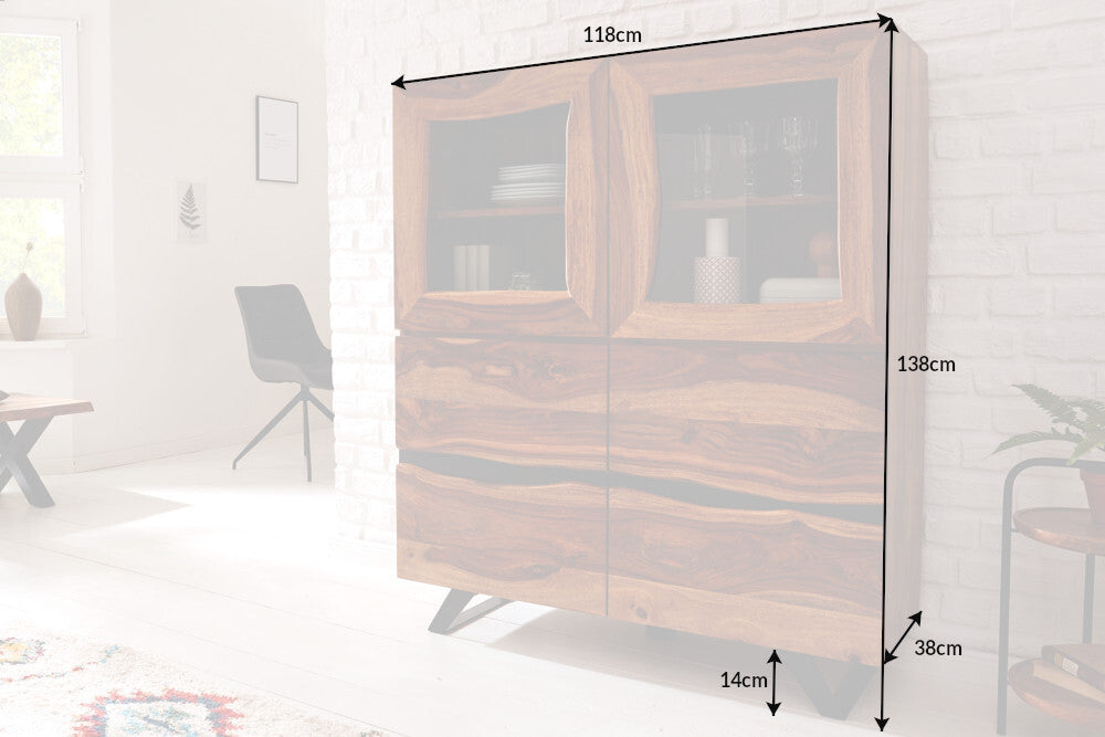 Highboard AMAZONAS 140cm sheesham wood