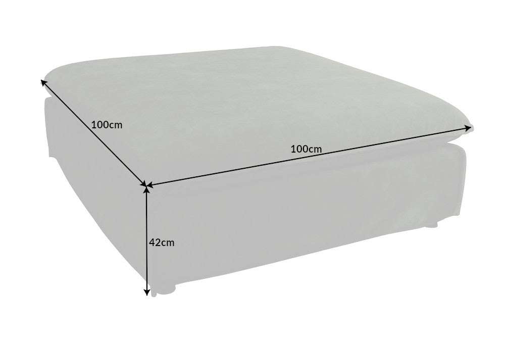 Hocker HEAVEN 100cm abnehmbarer Bezug Samt dunkelgrün