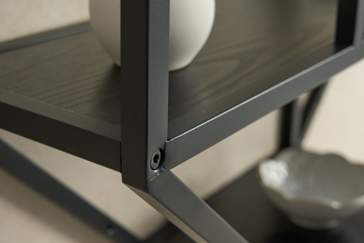 Wall shelf SLIM LINE 75cm ash wood look black