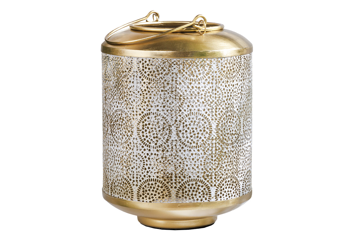 Lantern ORIENT 25cm gold with patina