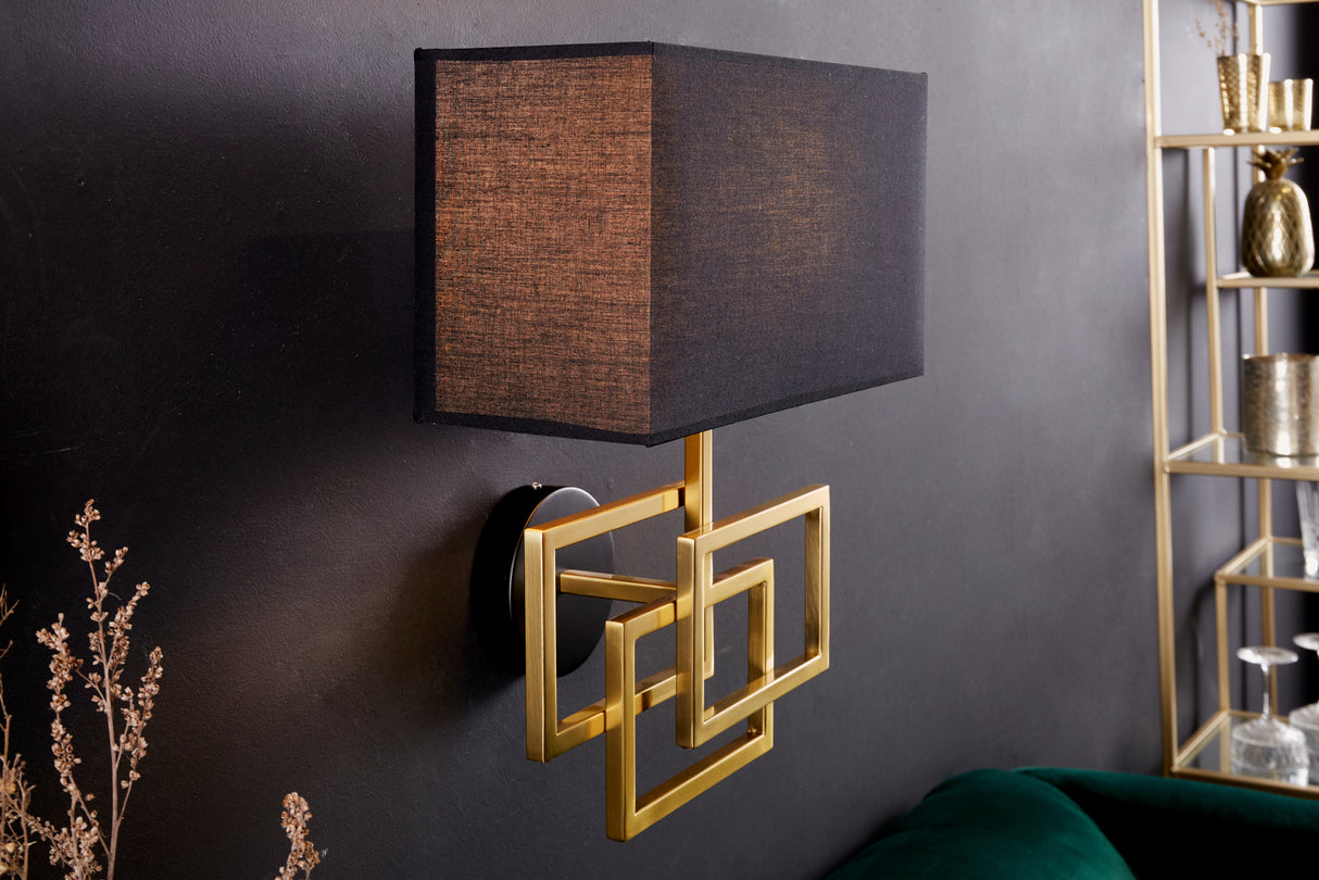 Wall lamp LEONOR gold black shade