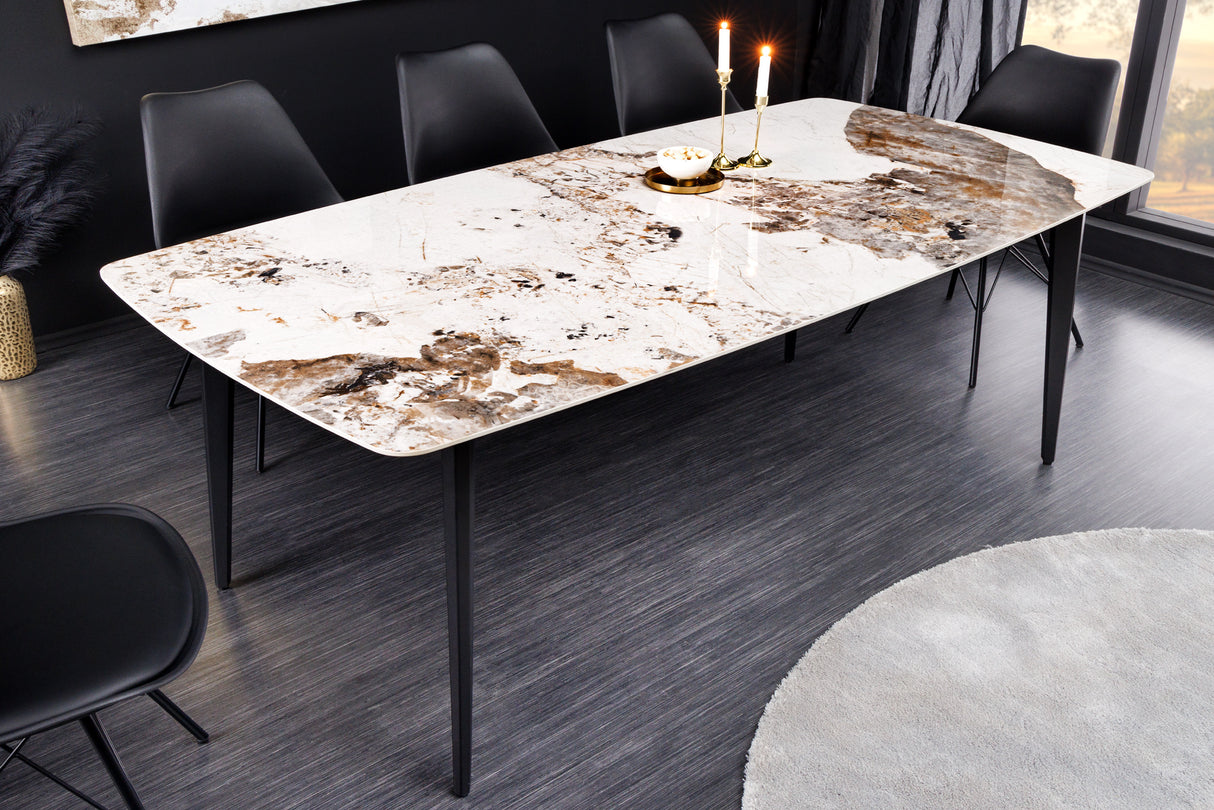 Esstisch MILANO 160cm Keramik Natursteinoptik