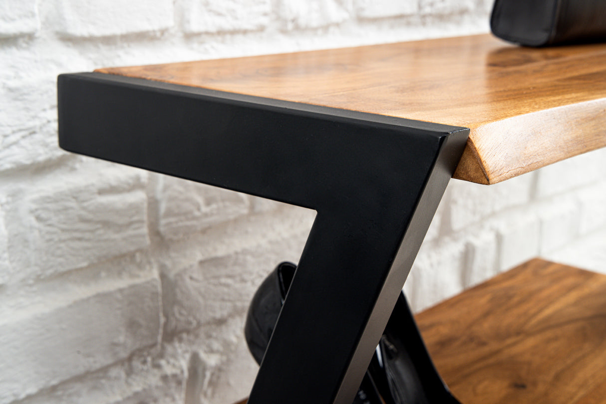 Schuhregal MAMMUT 75cm Akazienholz braun honigfarben lackiert