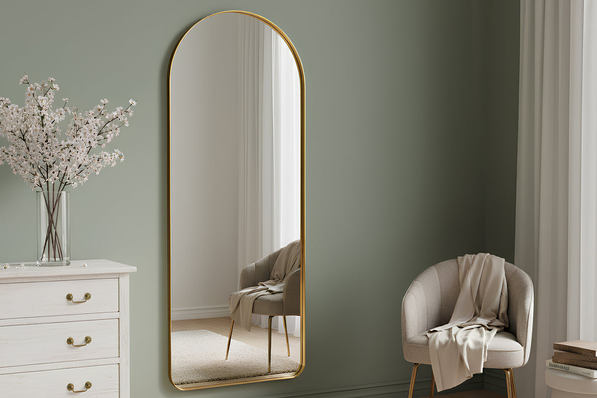 Wall mirror ARCA 160cm aluminium gold
