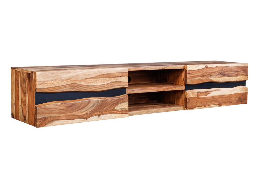 TV-Board AMAZONAS 160cm hängend Sheeshamholz braun