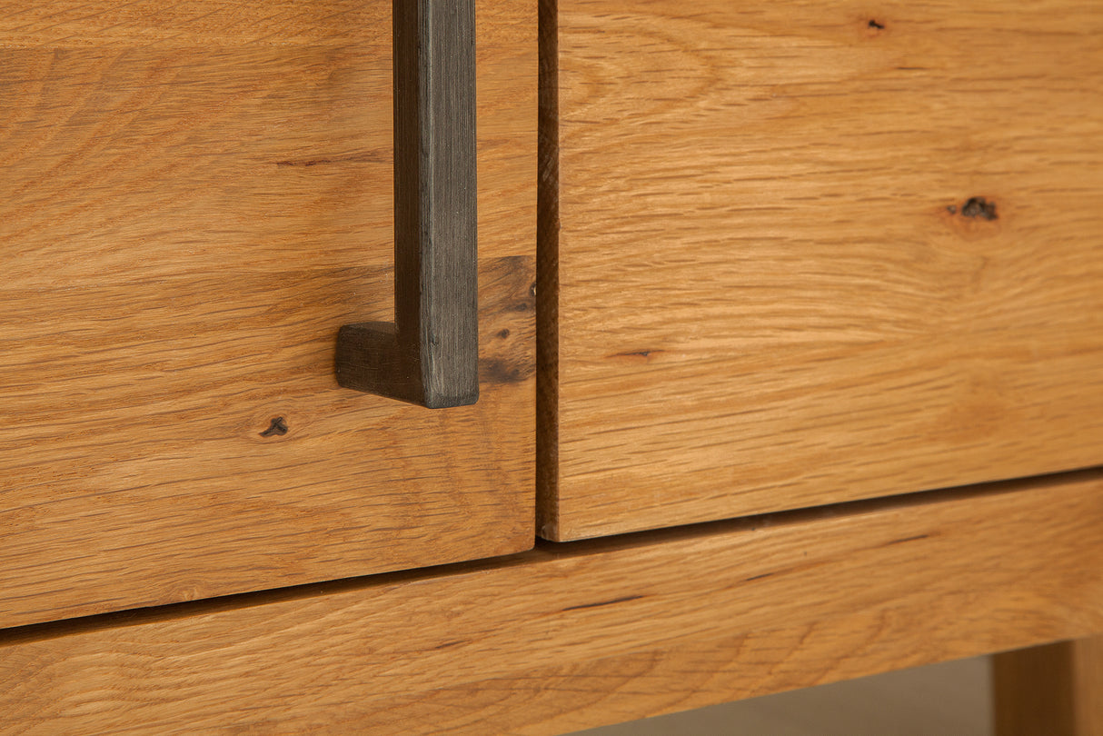 TV-Lowboard THOR 200cm wild oak wood industrial style